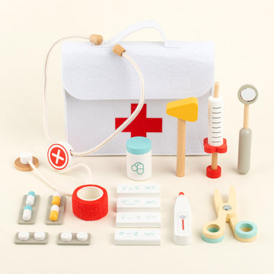 GOODIYA Kids Doctor & Dentist Pretend Play Set with Storage Bag – Medical Kit Toy for Ages 3+
