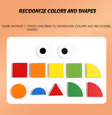 GOODIYA Mosaic Wooden Puzzle Game – 120-Piece Geometric Shape Building Blocks | Montessori Educational Toy for Kids 3+"