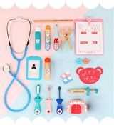 Pretend play medical toy kit with real stethoscope