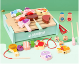 Wooden BBQ grill toy set for kids