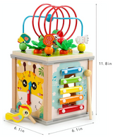 Goodiya Toys 10-in-1 Montessori Wooden Toy Set – Carrot Pulling, Shape Sorting & Educational Games for Toddlers