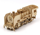 DIY mechanical model train kit made of plywood