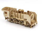 Goodiya Toys Wooden 3D Puzzle – Steam Locomotive Model Kit for Teens & Adults, Classic Mechanical Vehicle Series