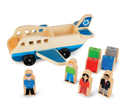 Goodiya Toys Wooden Airplane Toy Set – Colorful Pretend Play Aircraft for Toddlers and Kids