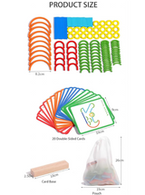 Fine motor skill development toy with rings and sticks for toddlers