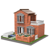 Educational toy for kids with mini bricks and trowel