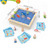 Montessori fishing game with magnetic rods
