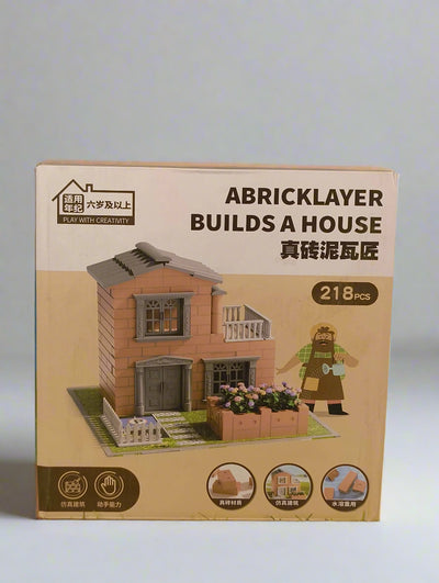 Kids wall-building construction simulation toy set