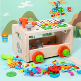 GOODIYA Kids Tool Set with Wooden Toolbox & Electronic Drill – STEM Educational Construction Toy for Boys & Girls