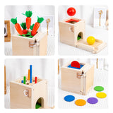 Goodiya Wooden Object Permanence Box – Montessori Drawer Game for Babies & Toddlers