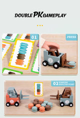 GOODIYA TOYS 2-Player Forklift Transport Game – Construction-Themed Car Toy for Boys & Kids