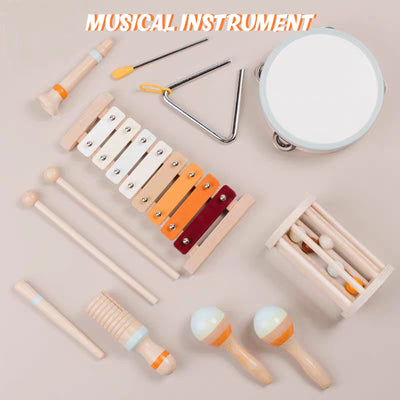 Wooden musical instrument set for preschoolers

