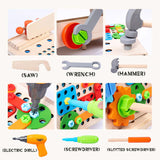 GOODIYA Kids Tool Set with Wooden Toolbox & Electronic Drill – STEM Educational Construction Toy for Boys & Girls