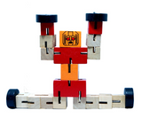 Set of 2 educational wooden robot puzzles

