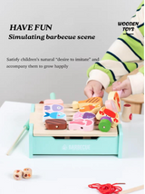 Kids' grill playset with knobs and play food

