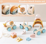 Educational baby train with colorful numbers

