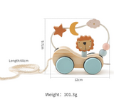 Pull-along wooden train for kids aged 1 to 5

