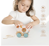 Preschool learning toy train with stackable pieces

