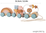 Goodiya Toys Wooden Train Set – 12-Piece Number & Block Train Toy for Toddlers (Ages 1–5)