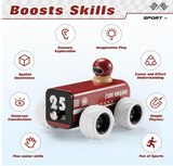 Educational wooden toy car for toddlers

