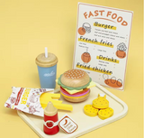 Fast food themed role play toy set for toddlers

