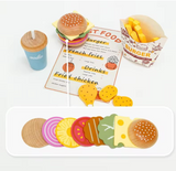 Goodiya My Little Hamburger Play Set – Kids Fast Food Role Play Toy with Burger, Fries & Drink