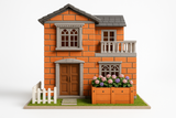 Realistic Brick Building House Set - 218 Pieces Educational Construction Toy