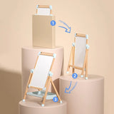 Montessori art station with painting paper and writing boards

